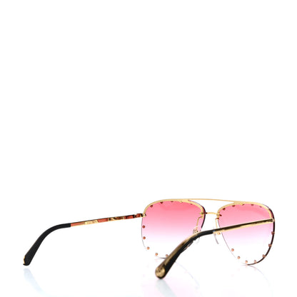 Louis Vuitton Metal The Party Aviator Sunglasses Z2348U Pink 4 of 4