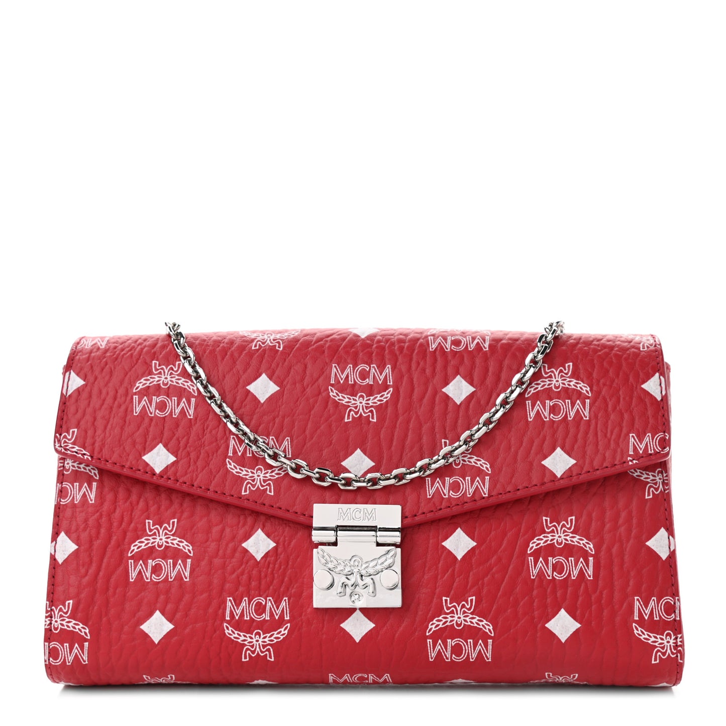Visetos Monogram Medium Millie Crossbody Bag Ruby Red