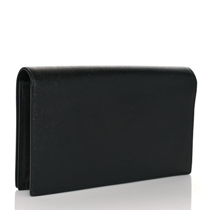 Saint Laurent Grain De Poudre Classic Monogram Kate Clutch Black 3 of 9
