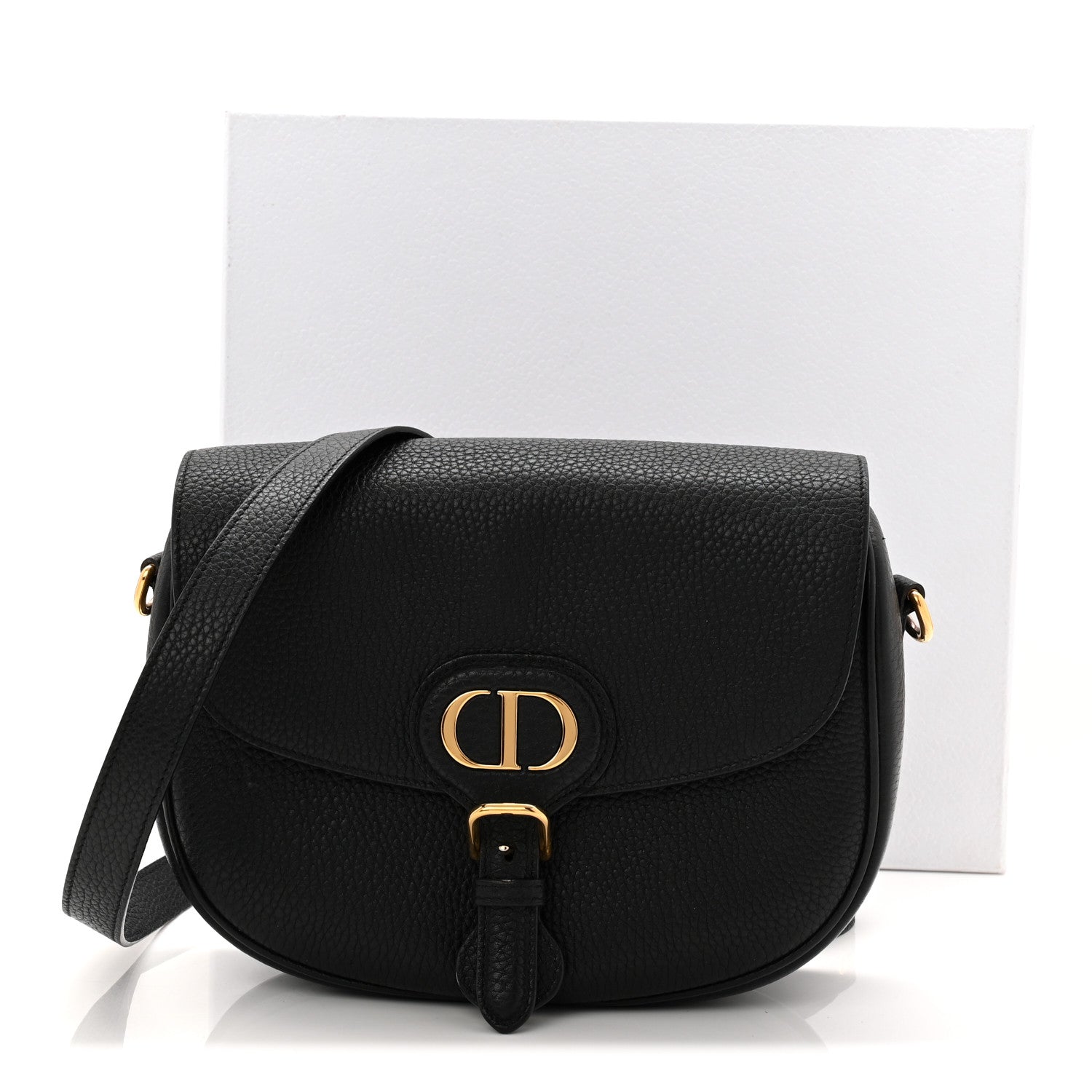 Christian Dior Grained Calfskin Medium Bobby Flap Black 11 of 11