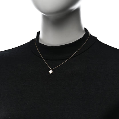 Van Cleef & Arpels 18K Yellow Gold Mother of Pearl Sweet Alhambra Pendant Necklace 2 of 6