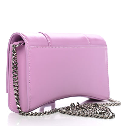 Balenciaga Shiny Box Calfskin Tonal B Hourglass Chain Bag Liliac 2 of 9