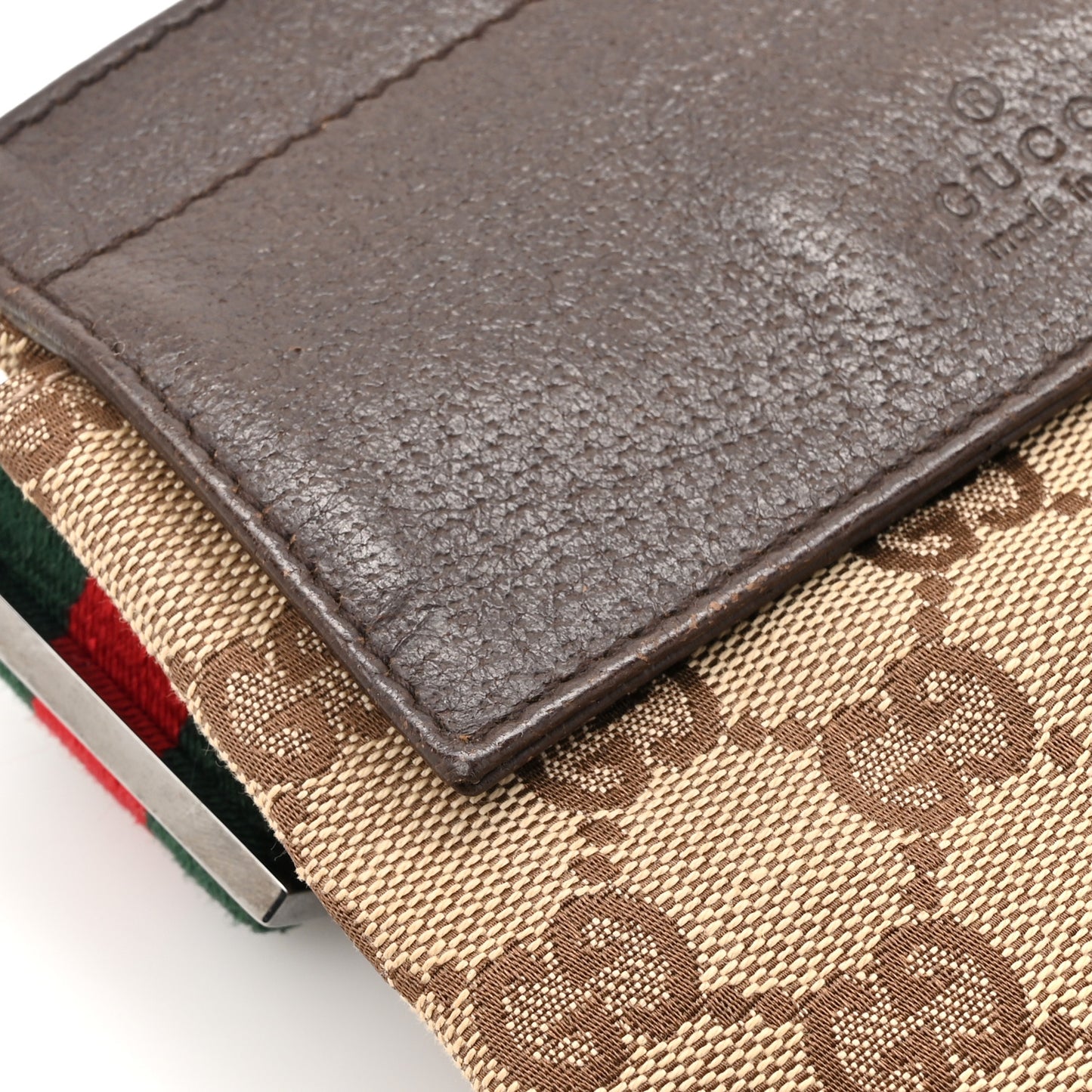 Monogram Web Belt Bag Dark Brown