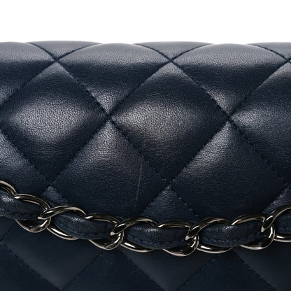 Chanel Lambskin Quilted Jumbo Double Flap Navy 11 of 11