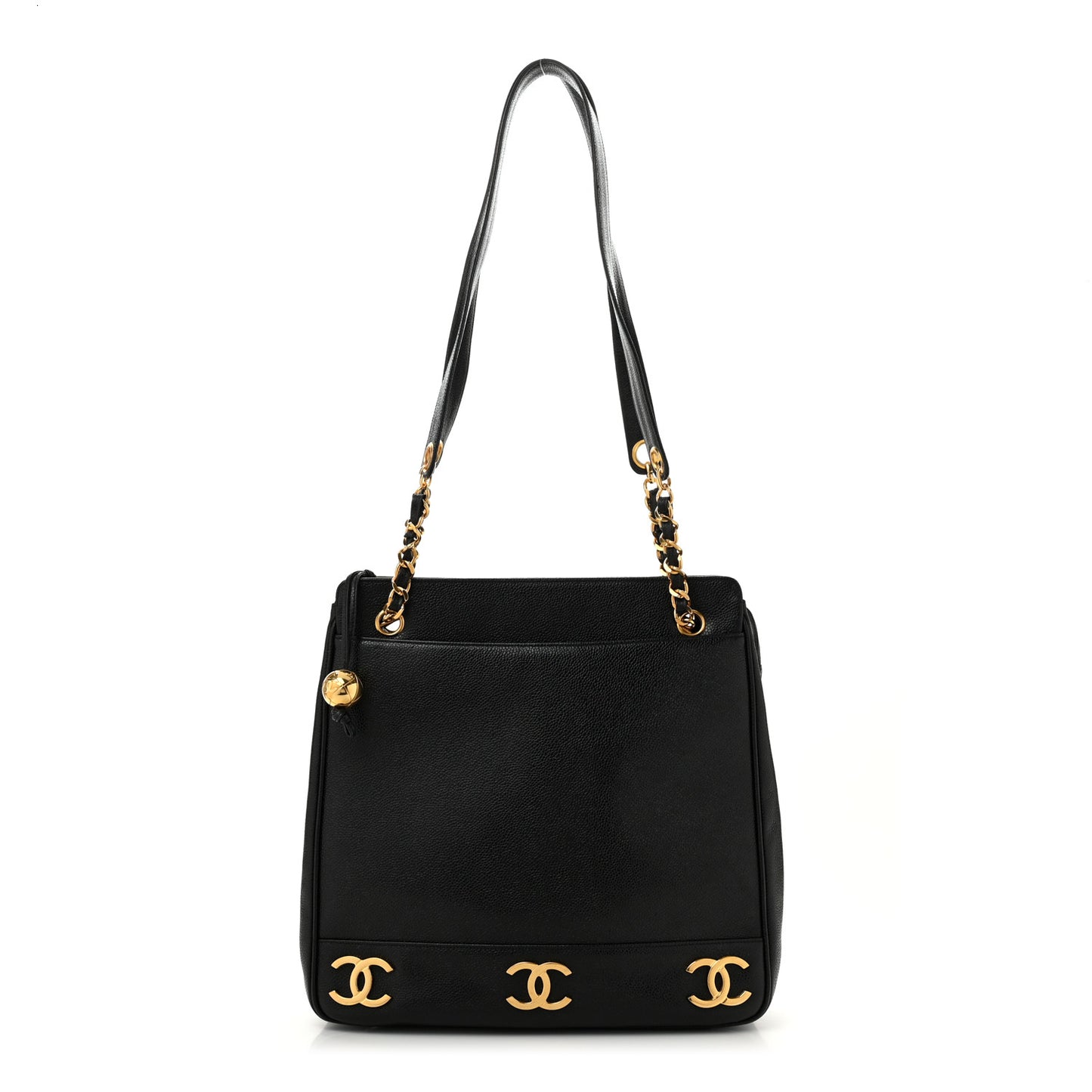 Caviar CC Shoulder Bag Black