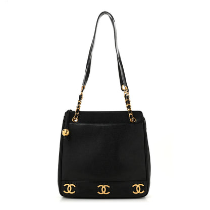 Chanel Caviar CC Shoulder Bag Black 1 of 9