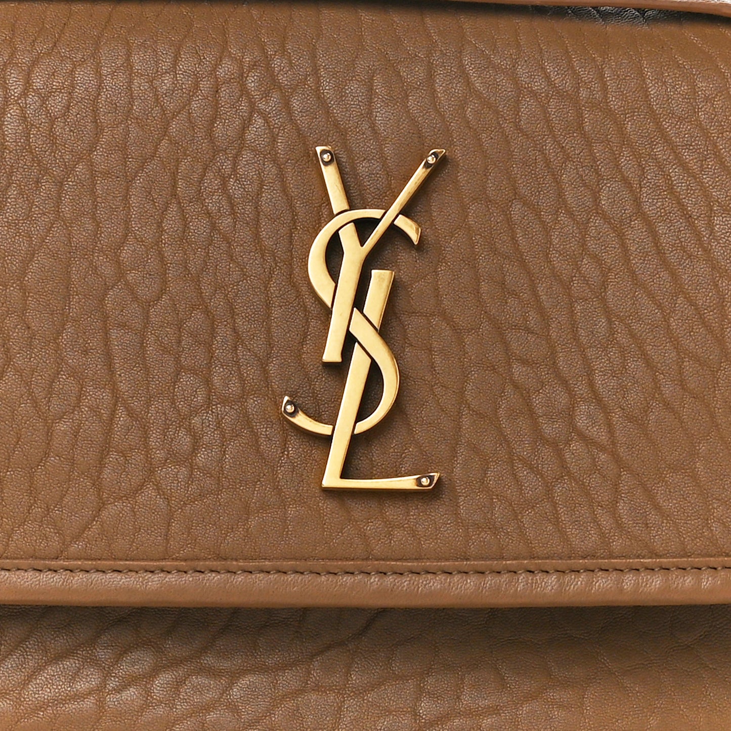 Grained Lambskin Monogram Medium Niki Chain Satchel Dark Cork