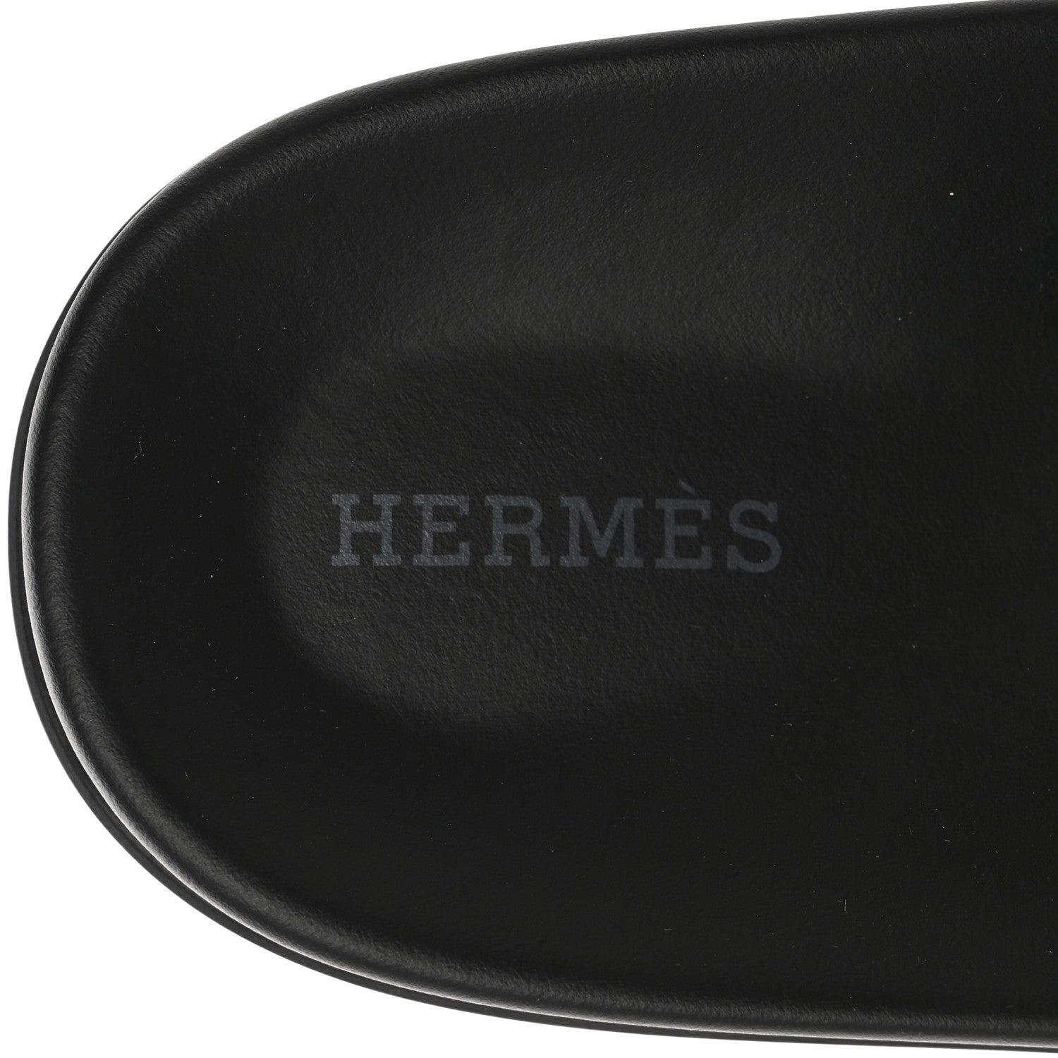 Hermes Calfskin Womens Chypre Sandals 40 Black 7 of 9