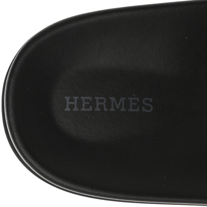 Hermes Calfskin Womens Chypre Sandals 40 Black 7 of 9
