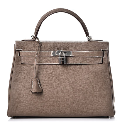 Hermes Togo Kelly Retourne 32 Etoupe 1 of 38
