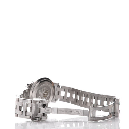 Hermes Stainless Steel 24mm Clipper Quartz Watch Gray 6 of 8