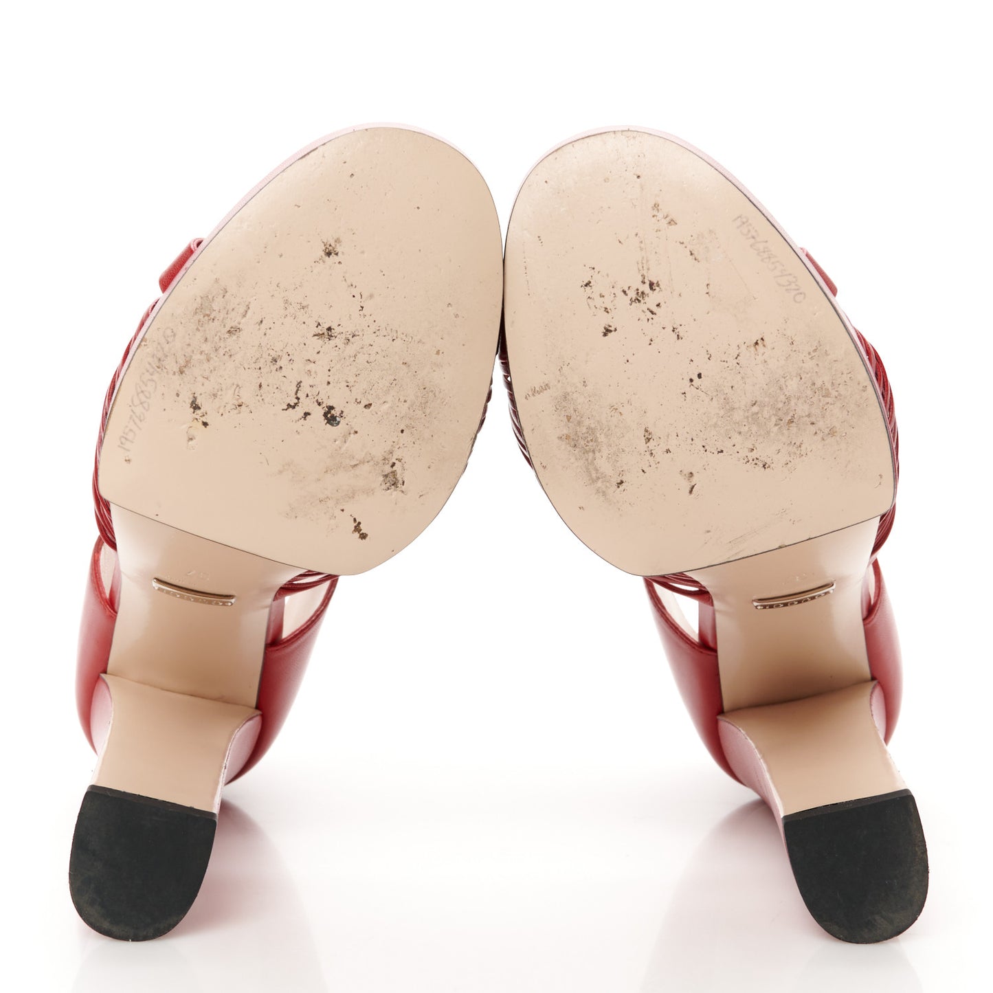Nappa Crawford Knotted Strap Platform 37 Hibiscus Red