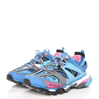 Balenciaga Mesh Nylon Womens Track Sneakers 41 Blue Black 3 of 8