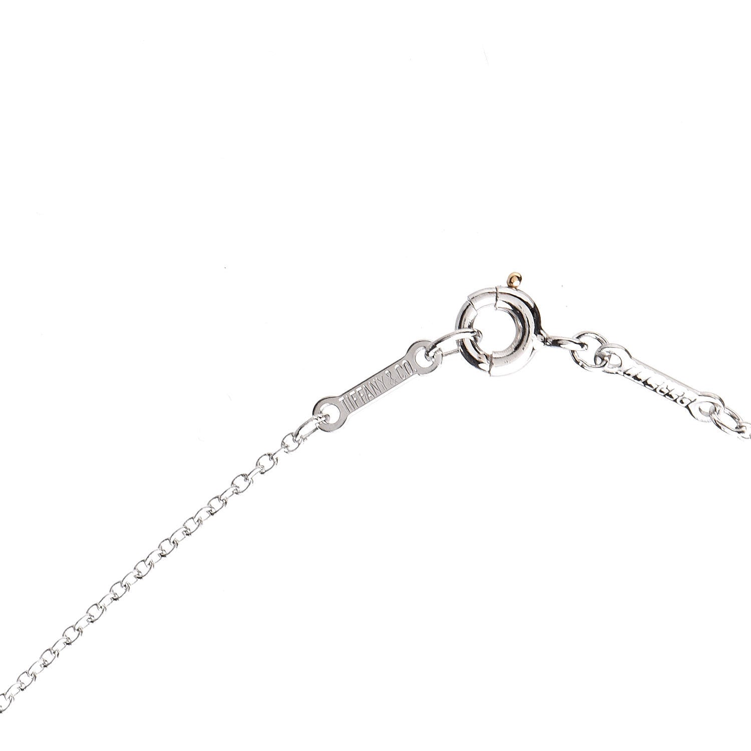 Tiffany Platinum Diamond .33ct Elsa Peretti Diamonds by the Yard Pendant Necklace 8 of 11