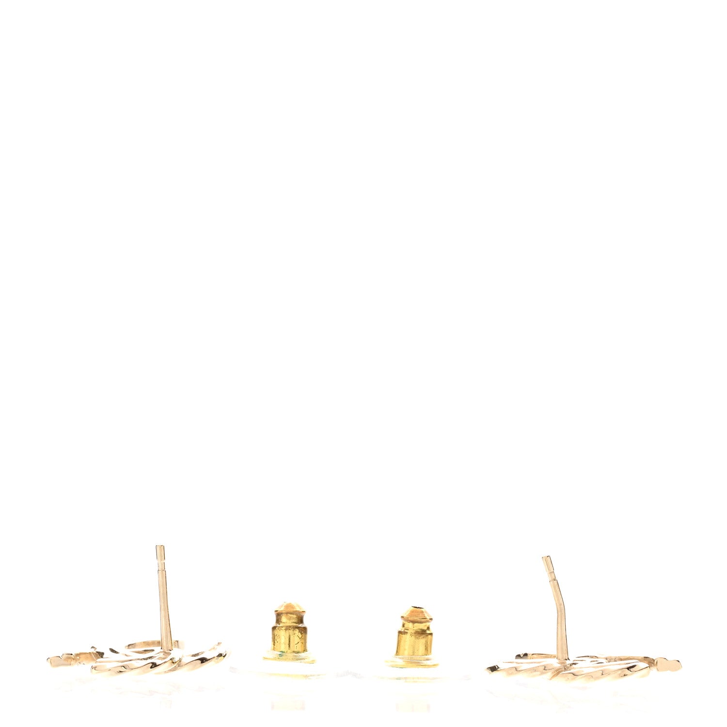 Chanel Crystal CC Earrings Gold 3 of 5