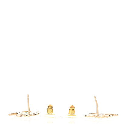 Chanel Crystal CC Earrings Gold 3 of 5