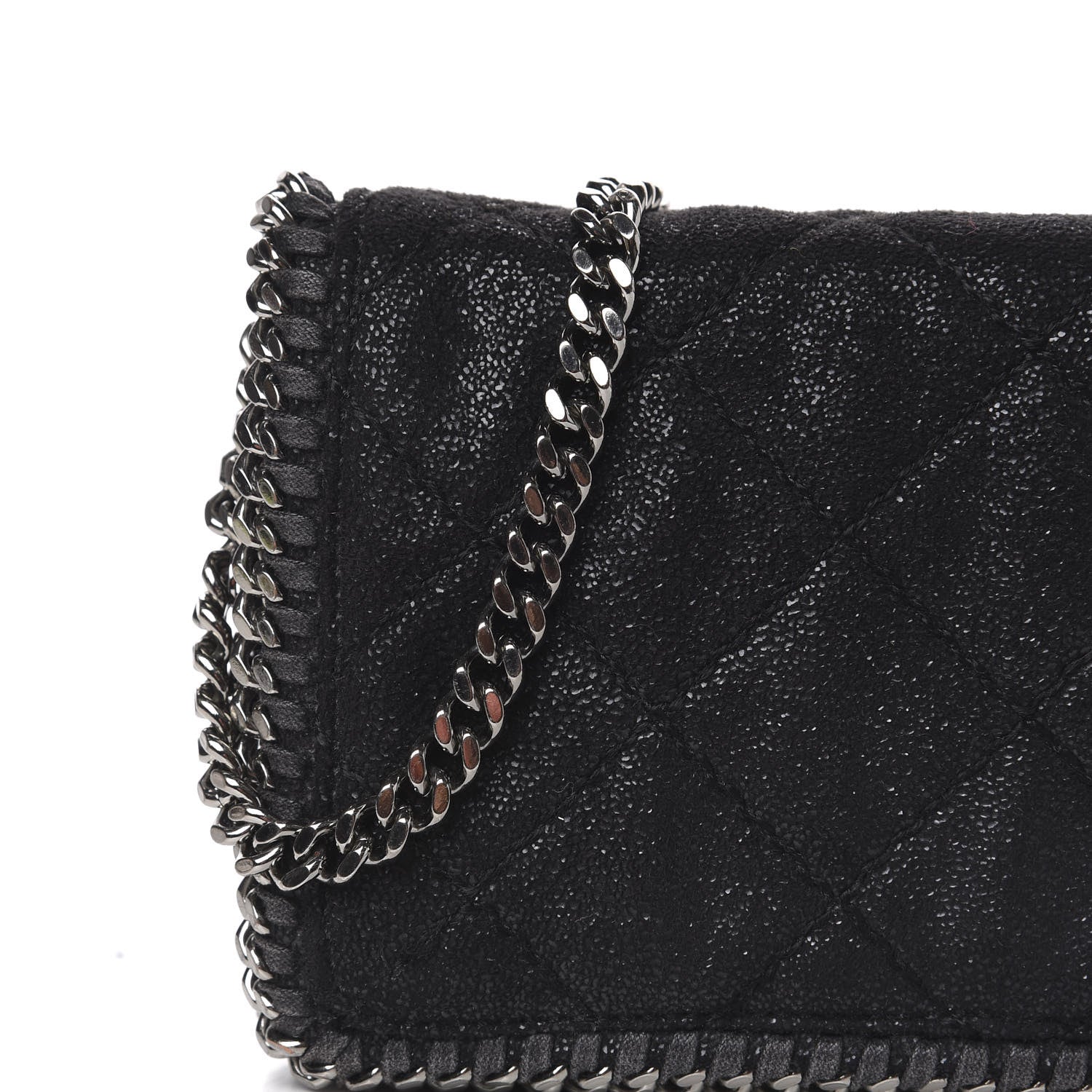 Stella McCartney Shaggy Deer Quilted Falabella Crossbody Bag Black 7 of 8