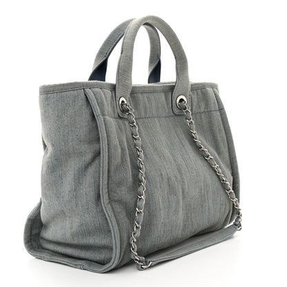 Chanel Denim Small Deauville Tote Light Blue 4 of 13