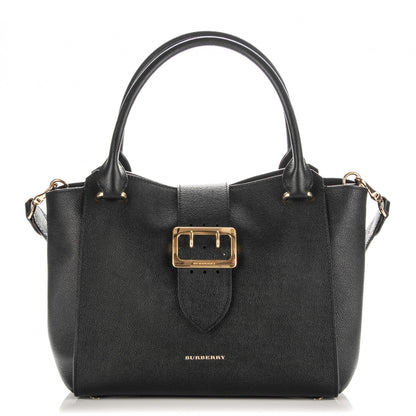 Burberry Soft Grain Calfskin Large Buckle Tote Black 1 of 8