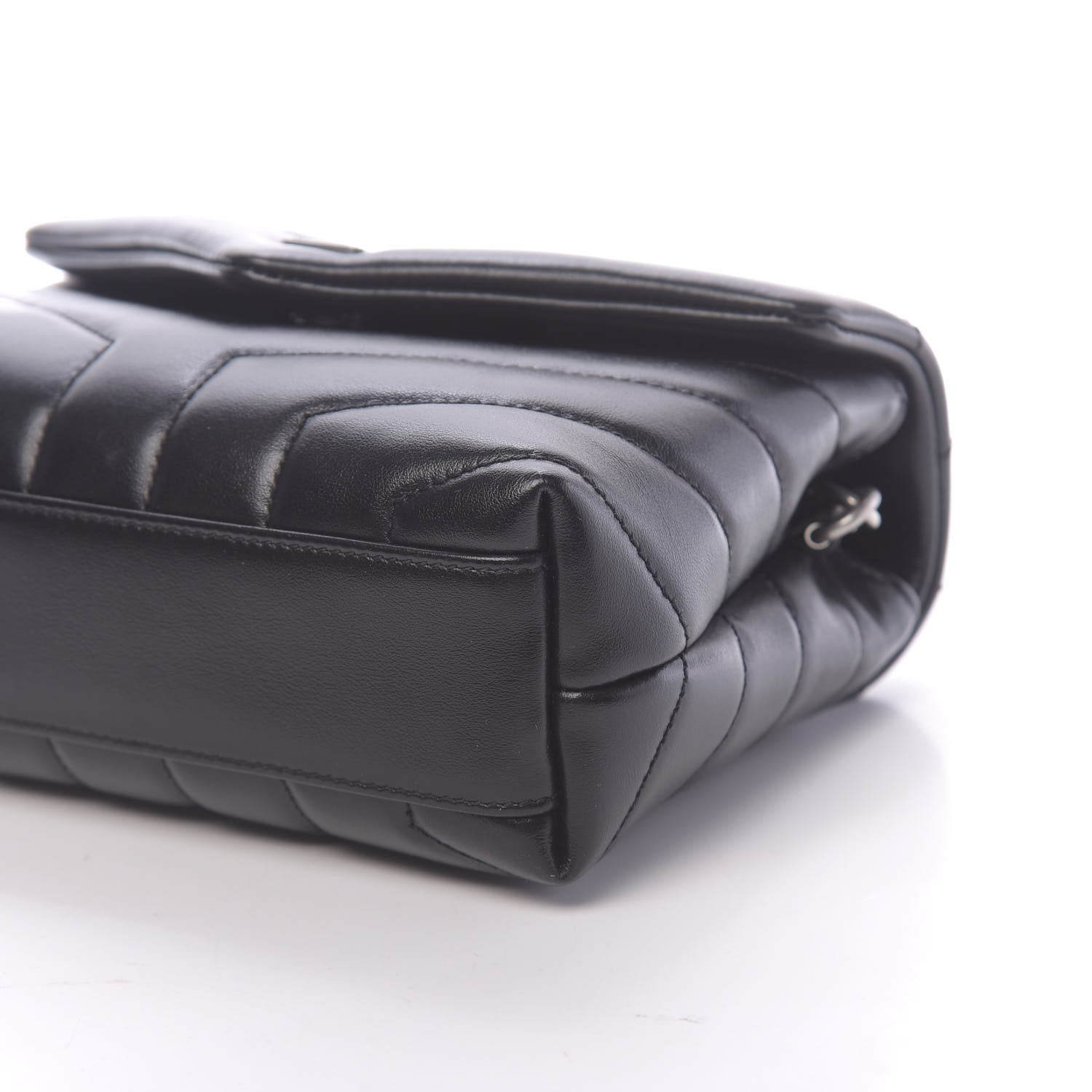 Saint Laurent Calfskin Y Quilted Monogram Toy Loulou Crossbody Bag Black 8 of 10