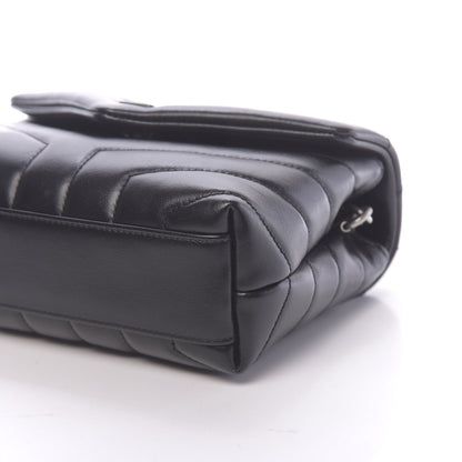 Saint Laurent Calfskin Y Quilted Monogram Toy Loulou Crossbody Bag Black 8 of 10