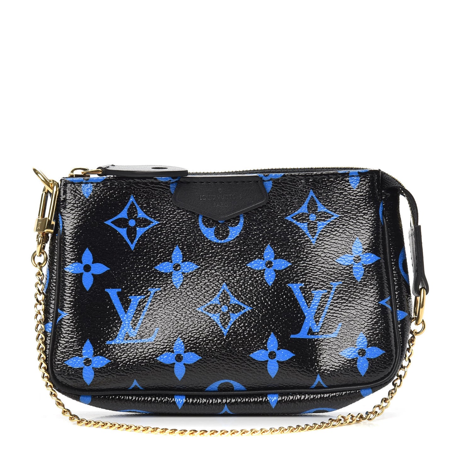 Colored Monogram Mini Pochette Accessories Blue Black