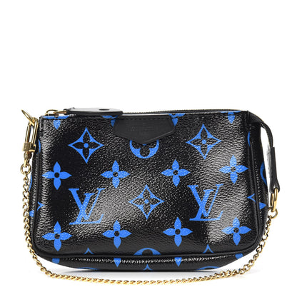 Louis Vuitton Colored Monogram Mini Pochette Accessories Blue Black 1 of 7