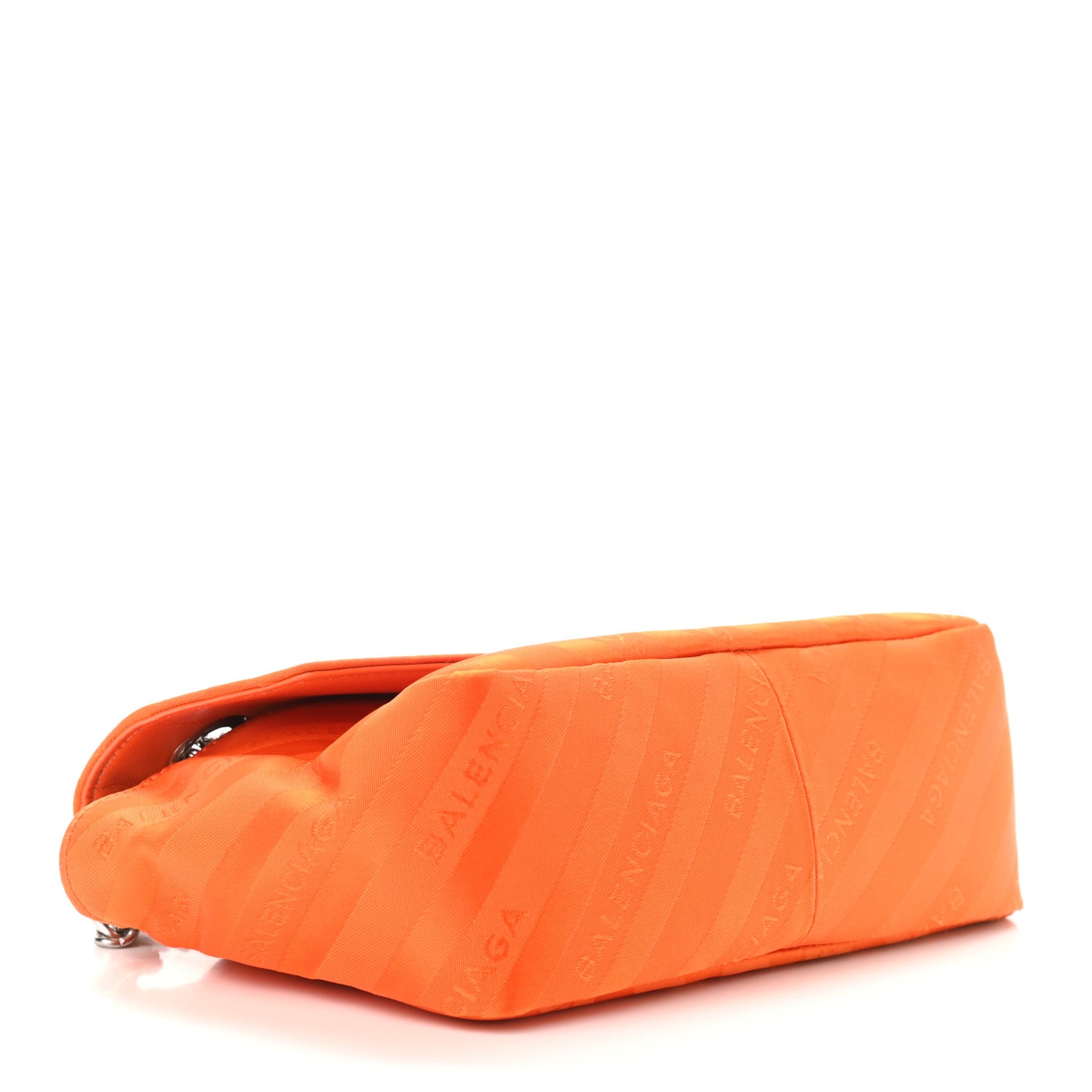 Nylon Jacquard Diagonal Logo S BB Round Shoulder Bag Orange Sanguine