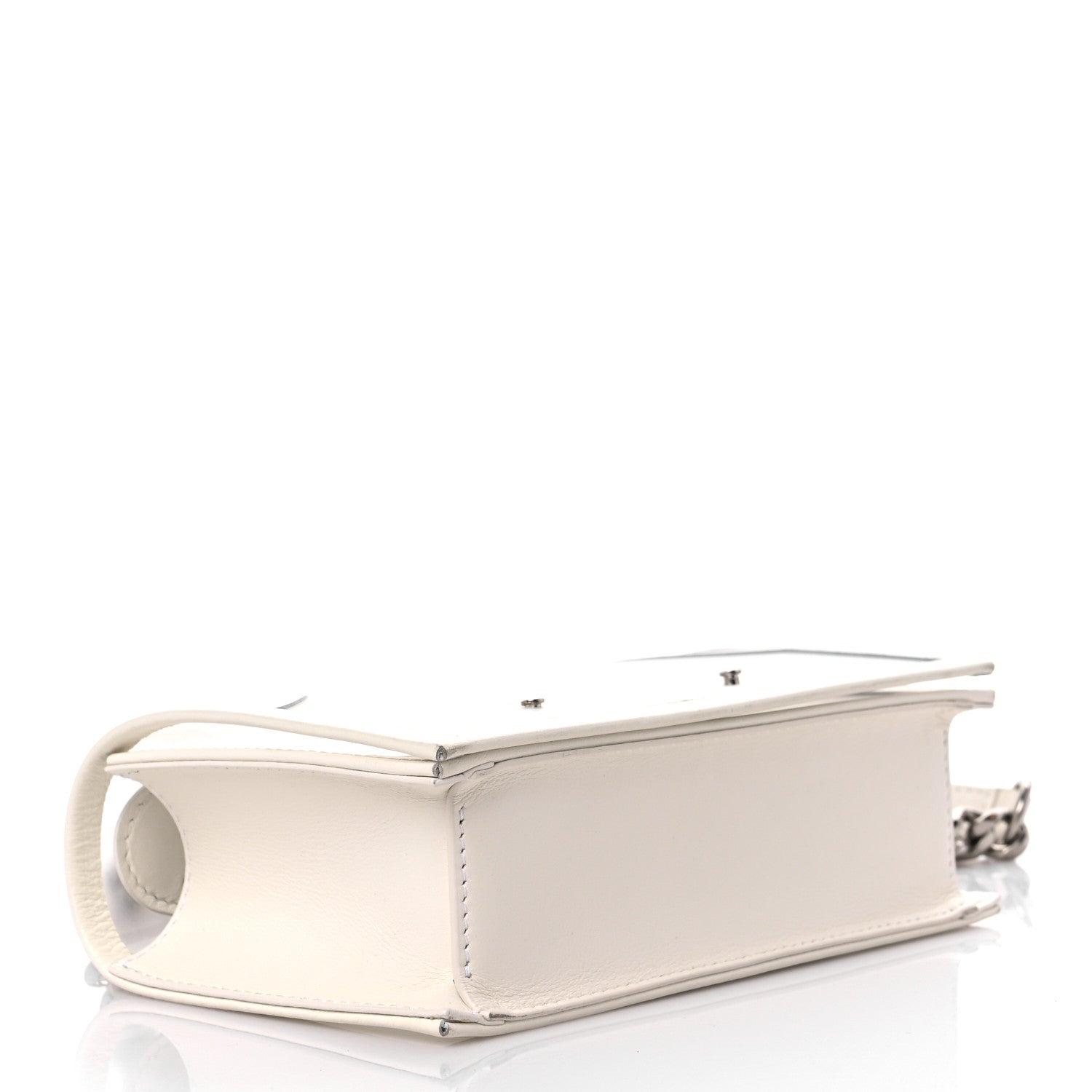Alexander McQueen Calfskin Polyurethane Mini Jeweled Knuckle Satchel Clear White 3 of 18