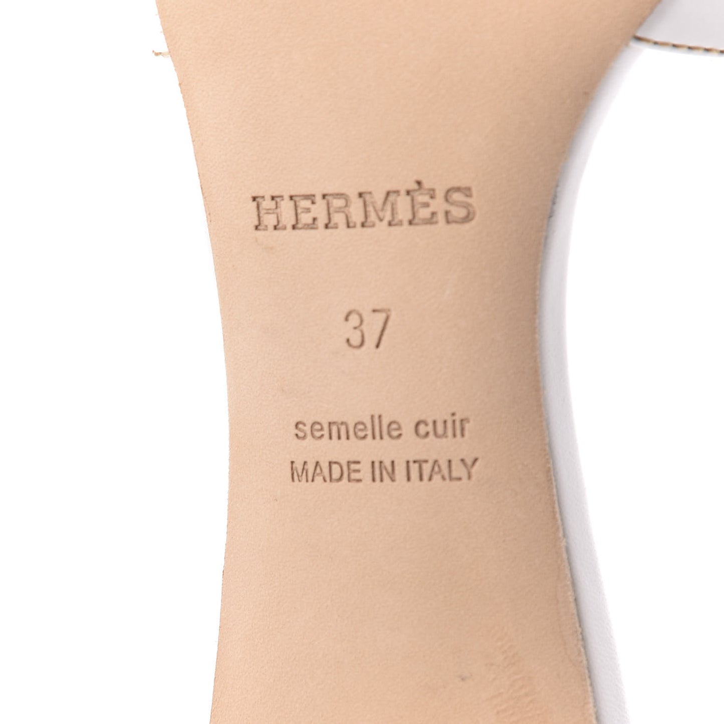 Calfskin Oasis Sandals 37 White