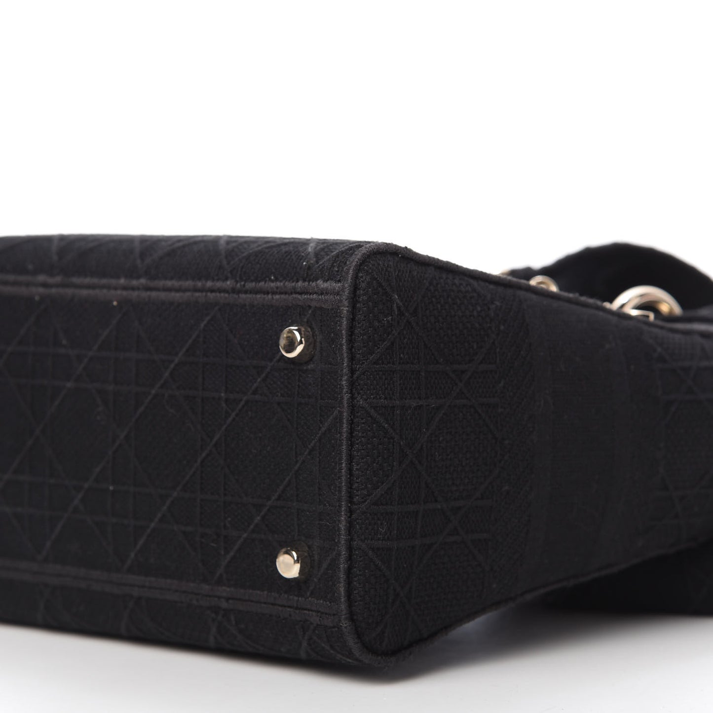 Canvas Embroidered Cannage Medium Lady D-Lite Black