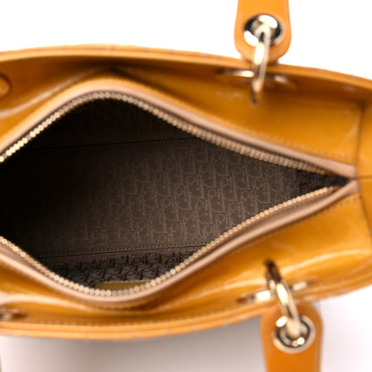 Christian Dior Patent Cannage Medium Lady Dior Beige 5 of 15
