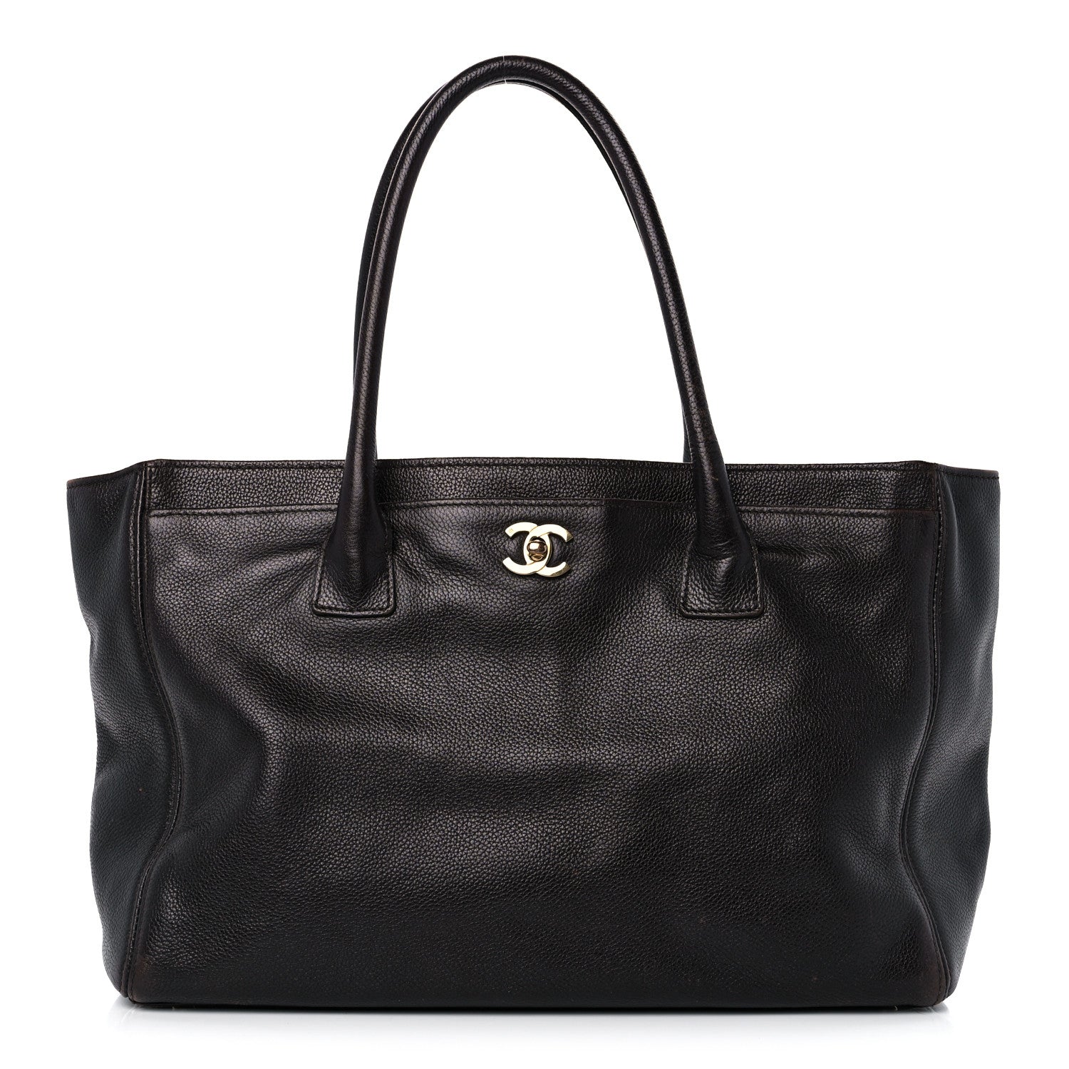 Chanel Calfskin Cerf Executive Shopper Tote Brown 1 of 19