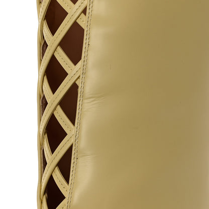 Gucci Plume Calfskin Damir Lattice Cutout Knee High Boot 38 Butter 10 of 11