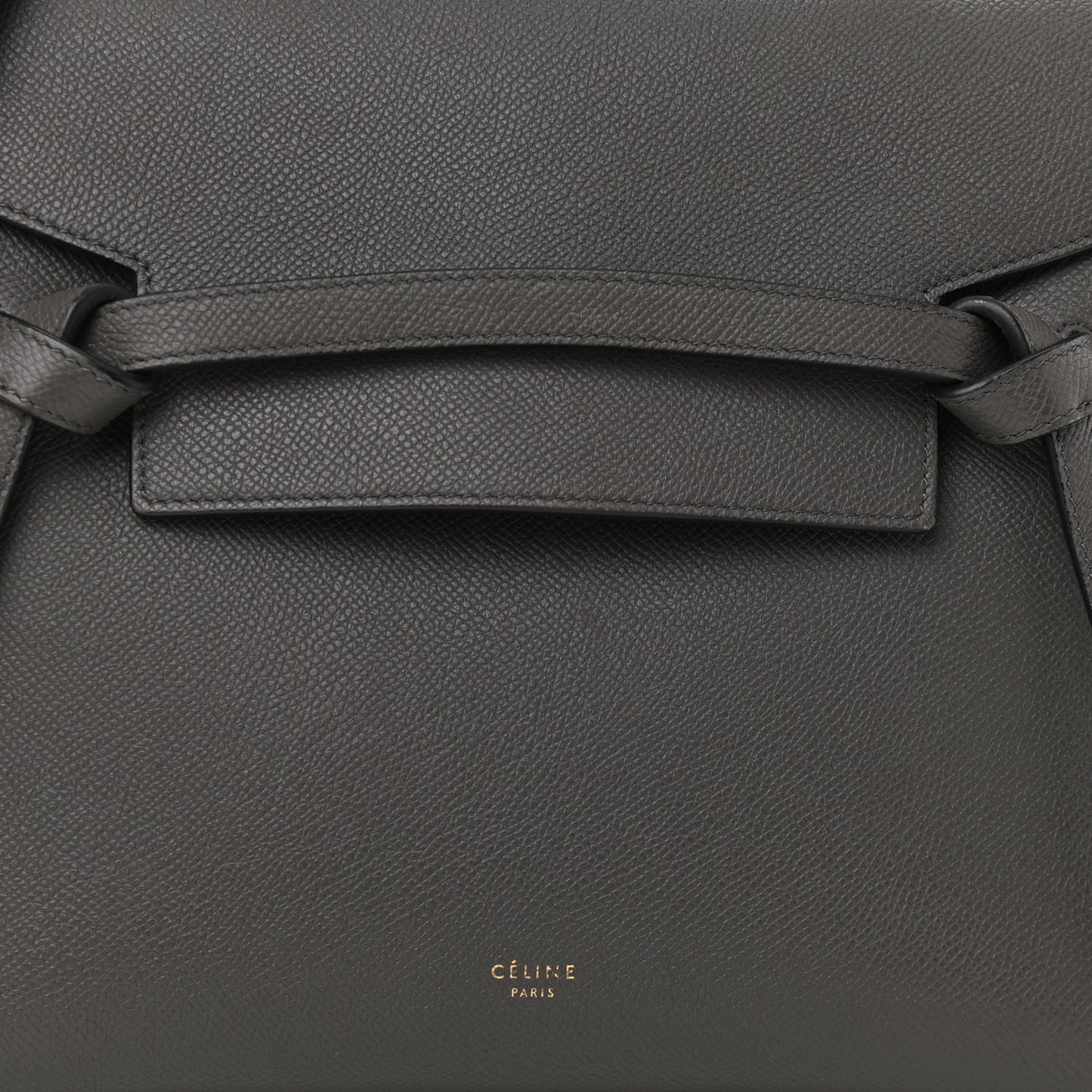 Baby Grained Calfskin Micro Belt Bag Grey