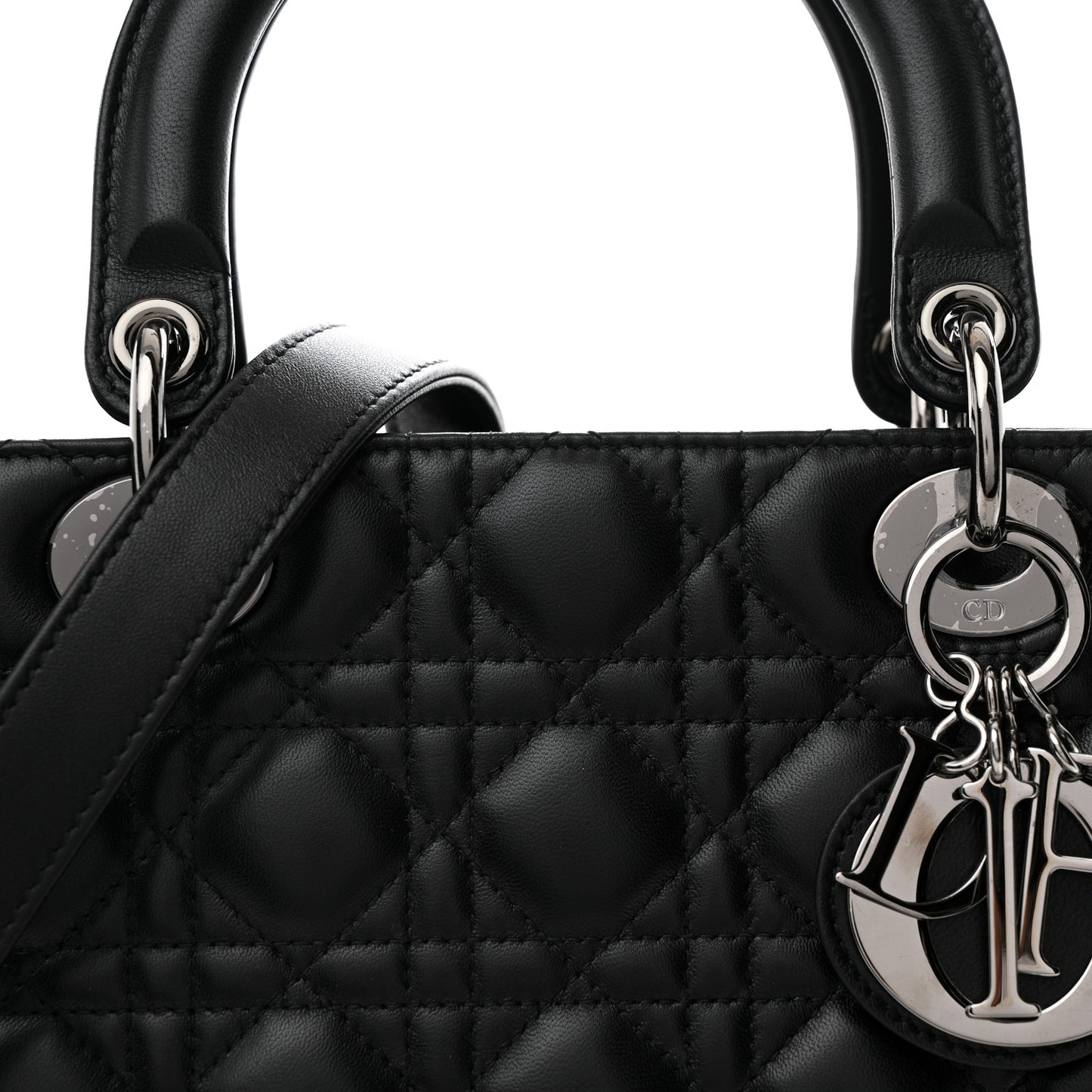 Lambskin Cannage Large Lady Dior Black