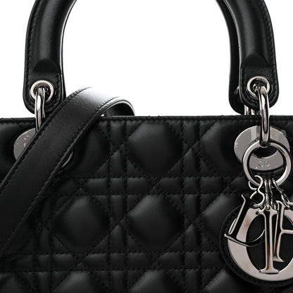 Christian Dior Lambskin Cannage Large Lady Dior Black 8 of 10