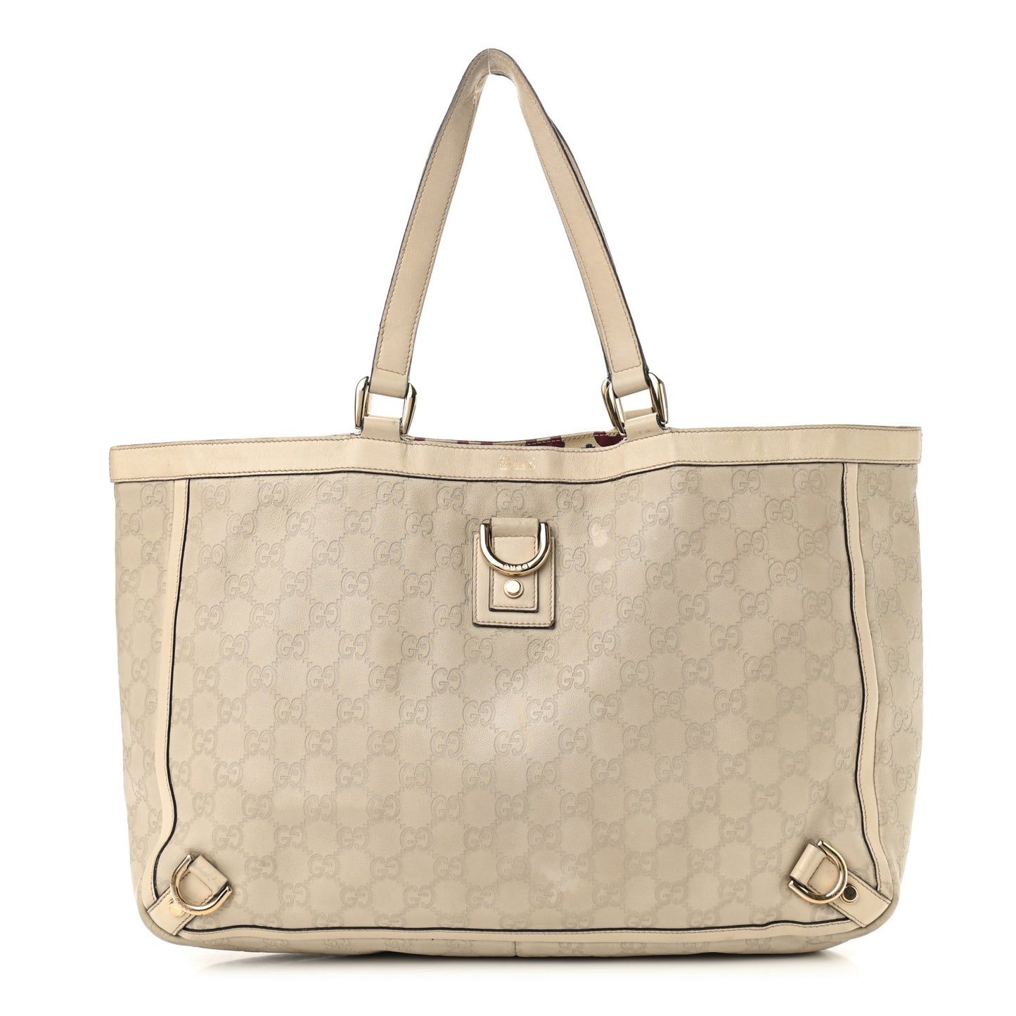 Guccissima Large Abbey Tote Off White