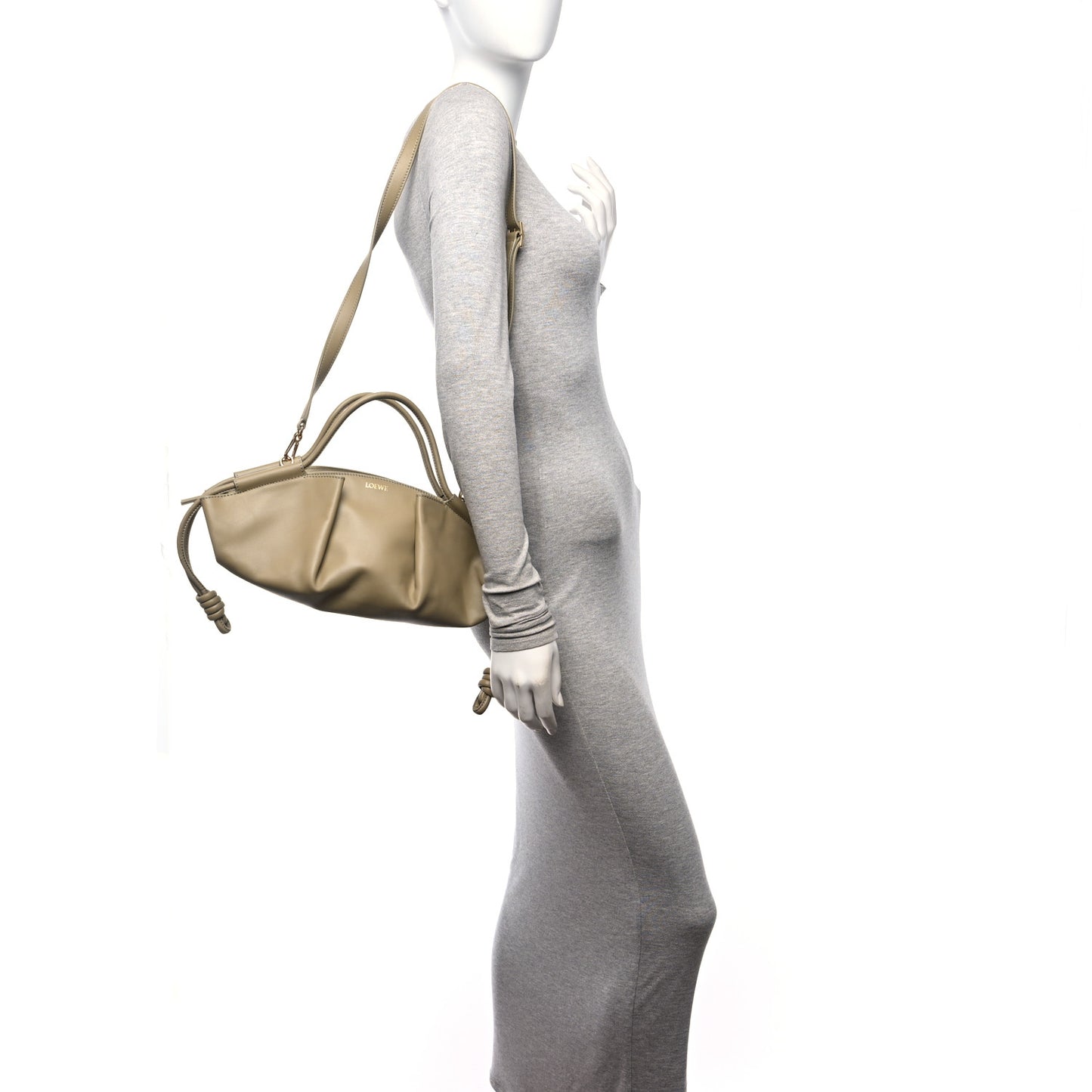 Shiny Nappa Calfskin Small Paseo Bag Clay Green