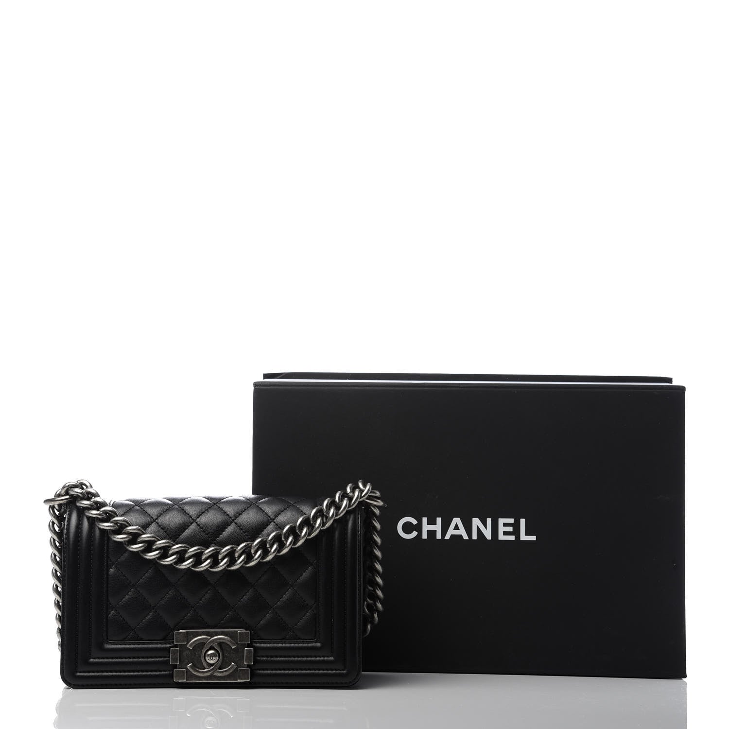 Chanel Calfskin Quilted Small Boy Flap Black 10 of 10