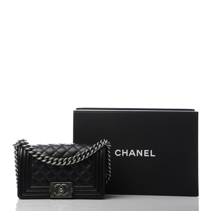 Chanel Calfskin Quilted Small Boy Flap Black 10 of 10
