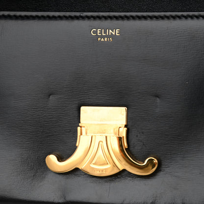 Celine Shiny Calfskin Triomphe Shoulder Bag Black 12 of 12