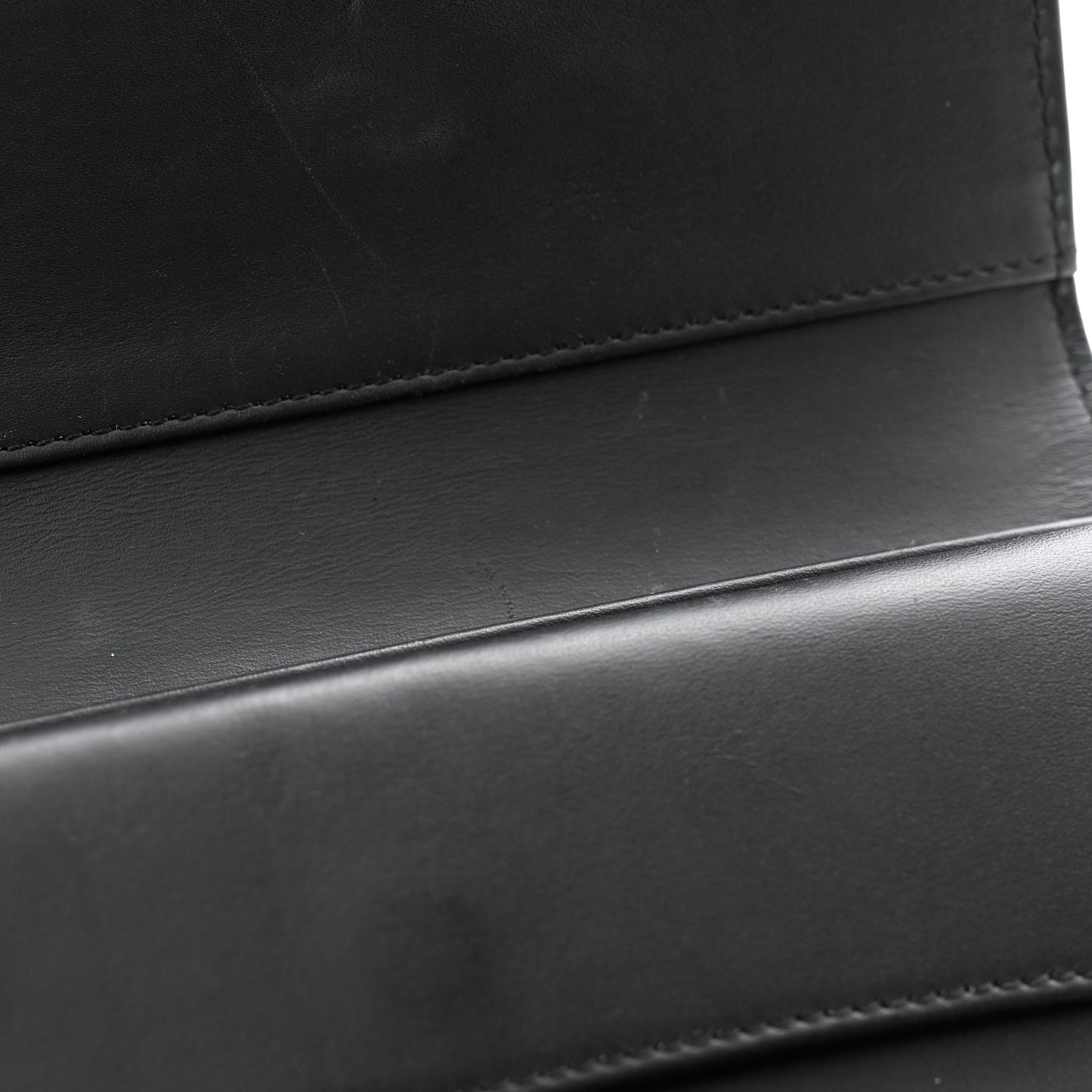 Patent Quilted Large Flap Wallet Black