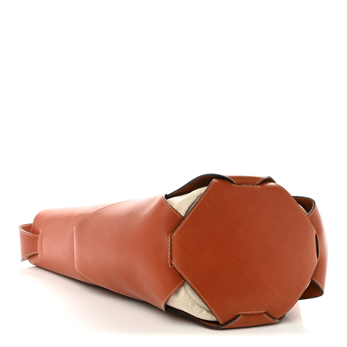 Natural Calfskin Large Holdall Shoulder Bag Brick