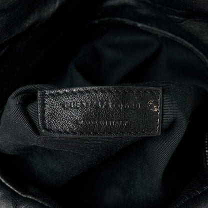 Saint Laurent Lambskin Quilted Monogram Monochrome Medium Loulou Puffer Chain Satchel Black 8 of 12