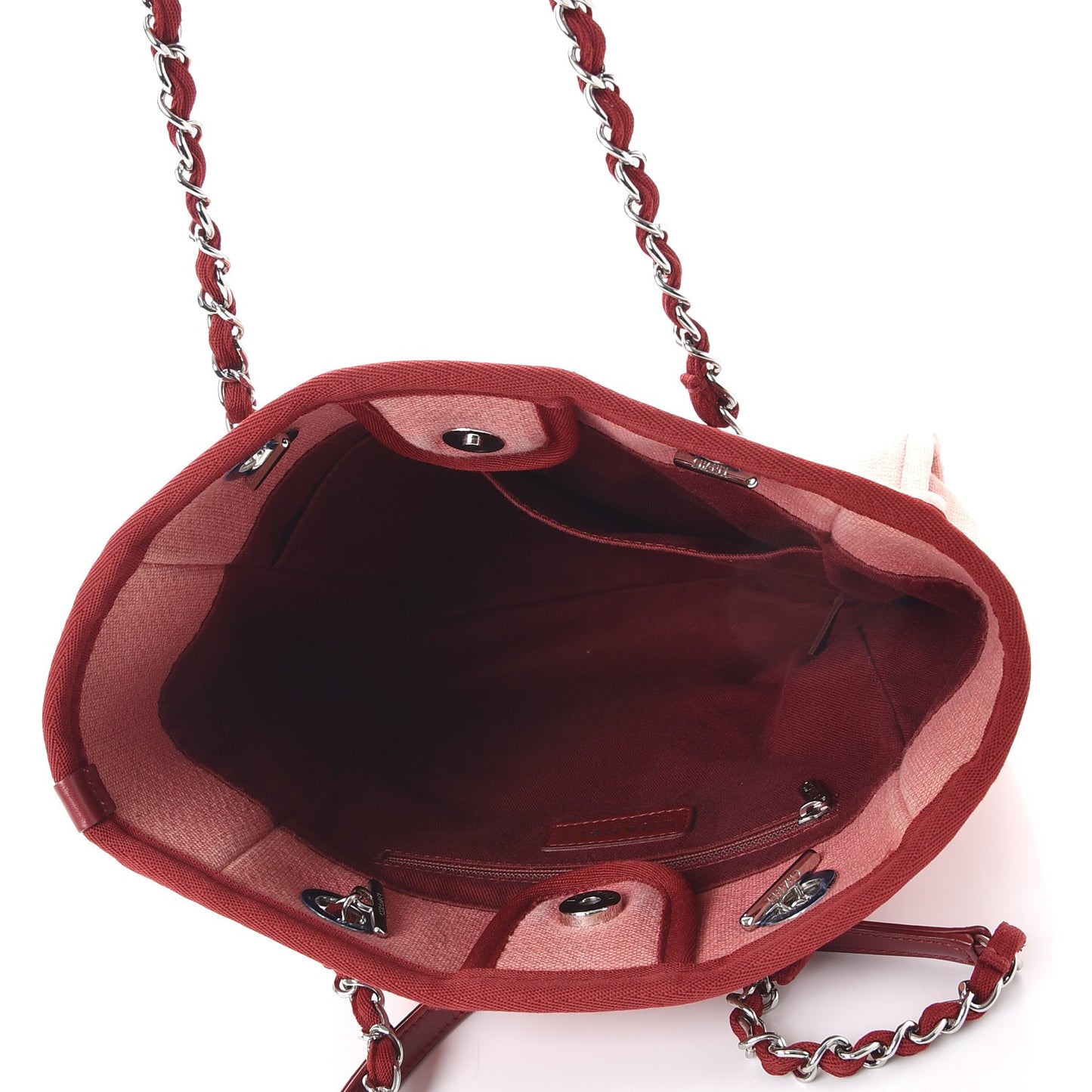 Canvas Mini Deauville Tote Red