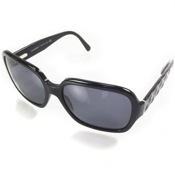 Chanel Leather Quilted CC Sunglasses Black 5124 501/87 1 of 9