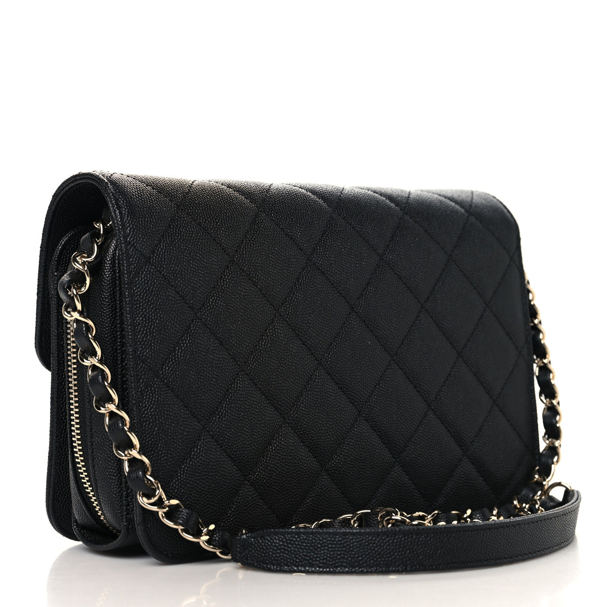 Chanel Caviar Quilted Large Like A Wallet Flap Black 3 of 11