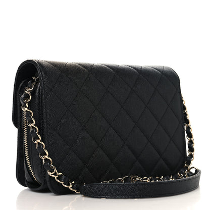 Chanel Caviar Quilted Large Like A Wallet Flap Black 3 of 11