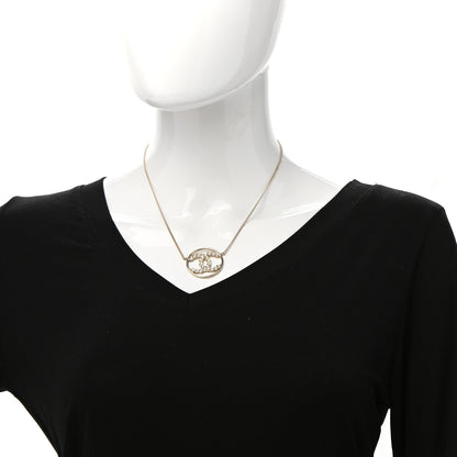 Chanel Baguette Crystal High Society CC Pendant Necklace Gold 2 of 7